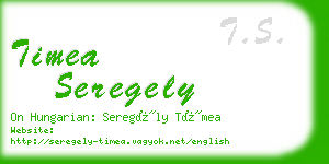timea seregely business card